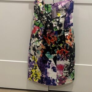Coast Vibrant Floral strapless dress